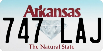 AR license plate 747LAJ