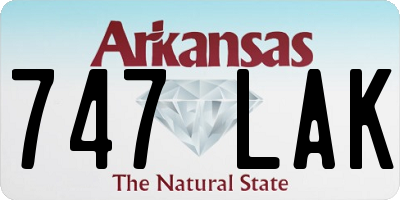 AR license plate 747LAK