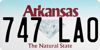 AR license plate 747LAO