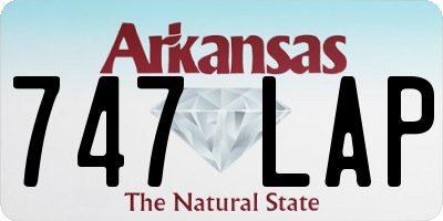AR license plate 747LAP