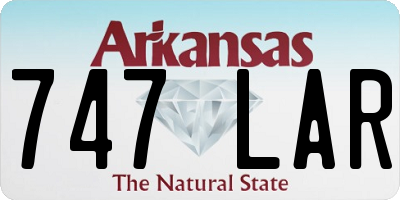 AR license plate 747LAR