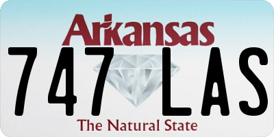 AR license plate 747LAS