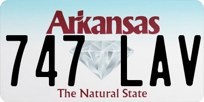 AR license plate 747LAV