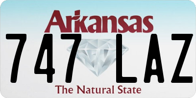 AR license plate 747LAZ
