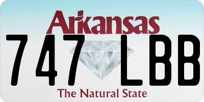 AR license plate 747LBB