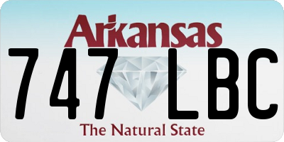 AR license plate 747LBC