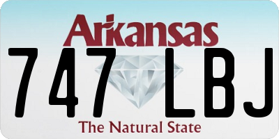 AR license plate 747LBJ