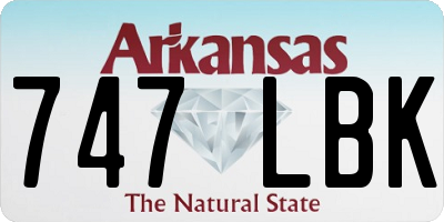AR license plate 747LBK
