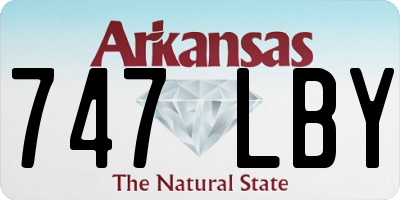 AR license plate 747LBY