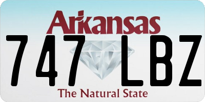 AR license plate 747LBZ