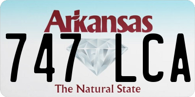 AR license plate 747LCA