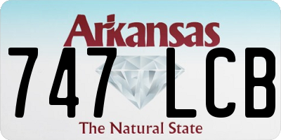 AR license plate 747LCB