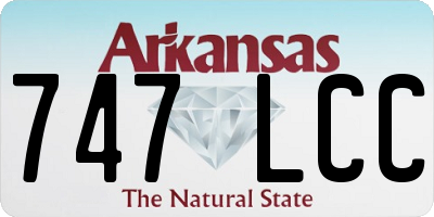 AR license plate 747LCC