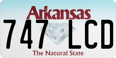 AR license plate 747LCD