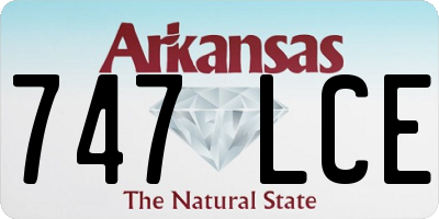 AR license plate 747LCE