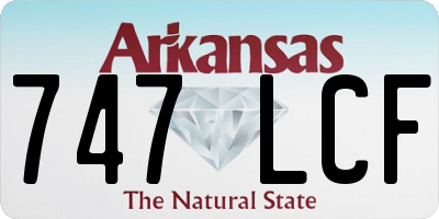AR license plate 747LCF