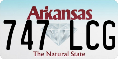 AR license plate 747LCG