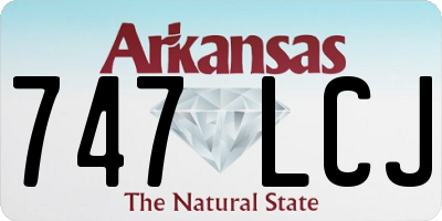 AR license plate 747LCJ