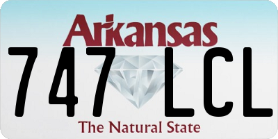 AR license plate 747LCL