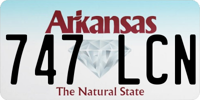 AR license plate 747LCN