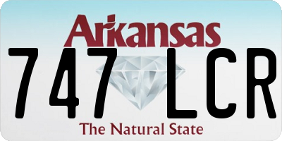 AR license plate 747LCR