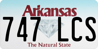 AR license plate 747LCS