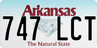 AR license plate 747LCT