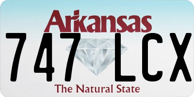AR license plate 747LCX
