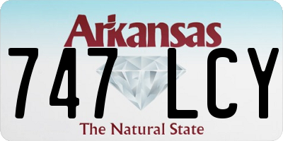 AR license plate 747LCY