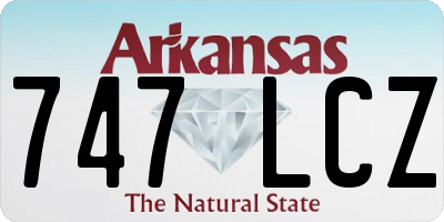 AR license plate 747LCZ
