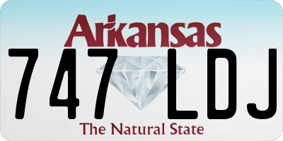 AR license plate 747LDJ