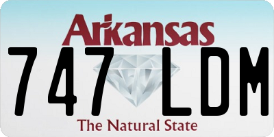 AR license plate 747LDM