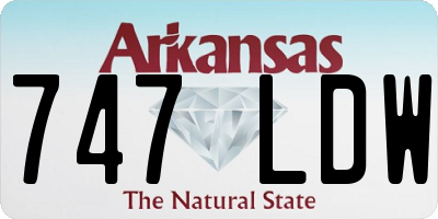 AR license plate 747LDW