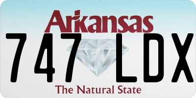 AR license plate 747LDX
