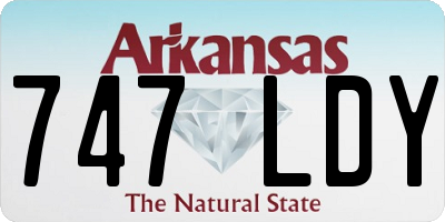 AR license plate 747LDY