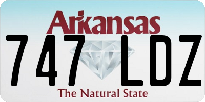 AR license plate 747LDZ
