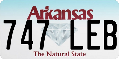 AR license plate 747LEB