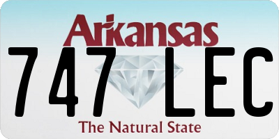 AR license plate 747LEC