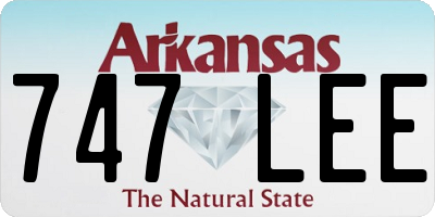 AR license plate 747LEE