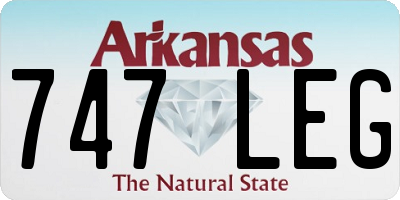 AR license plate 747LEG