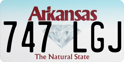AR license plate 747LGJ