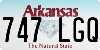 AR license plate 747LGQ