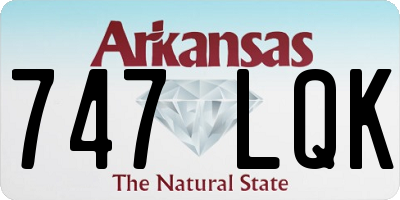 AR license plate 747LQK