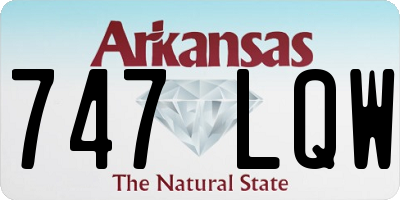 AR license plate 747LQW