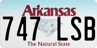 AR license plate 747LSB