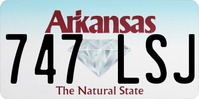 AR license plate 747LSJ