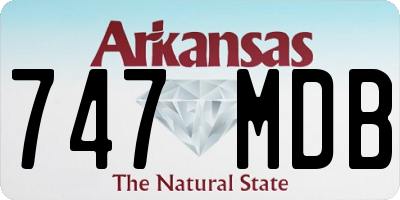 AR license plate 747MDB