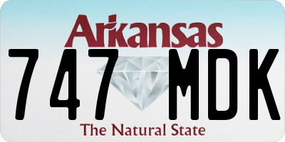 AR license plate 747MDK