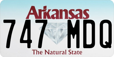 AR license plate 747MDQ