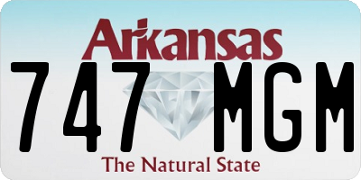 AR license plate 747MGM
